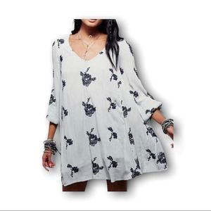 Free People Austin Embroidery Mini Dress Size Large